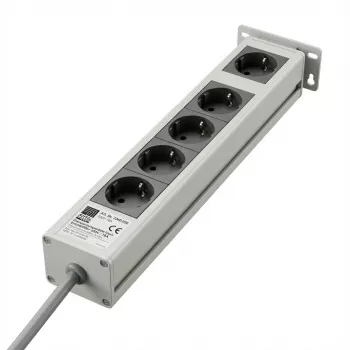 Rittal 19-inch Power Strip with Surge Filter, 5 Outlets, 230V/16A, 2m (7240230)
