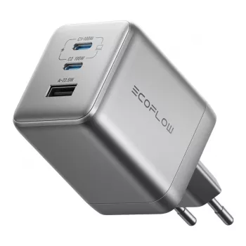 Charger EcoFlow Rapid Pro 100W GaN USB-C 3-Port — 100 W output, compact design