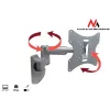 Wall mount MACLEAN MC-503A S for 23 inch–42 inch screens, tilt ±20°, VESA 75×75–200×200, 30 kg, silver