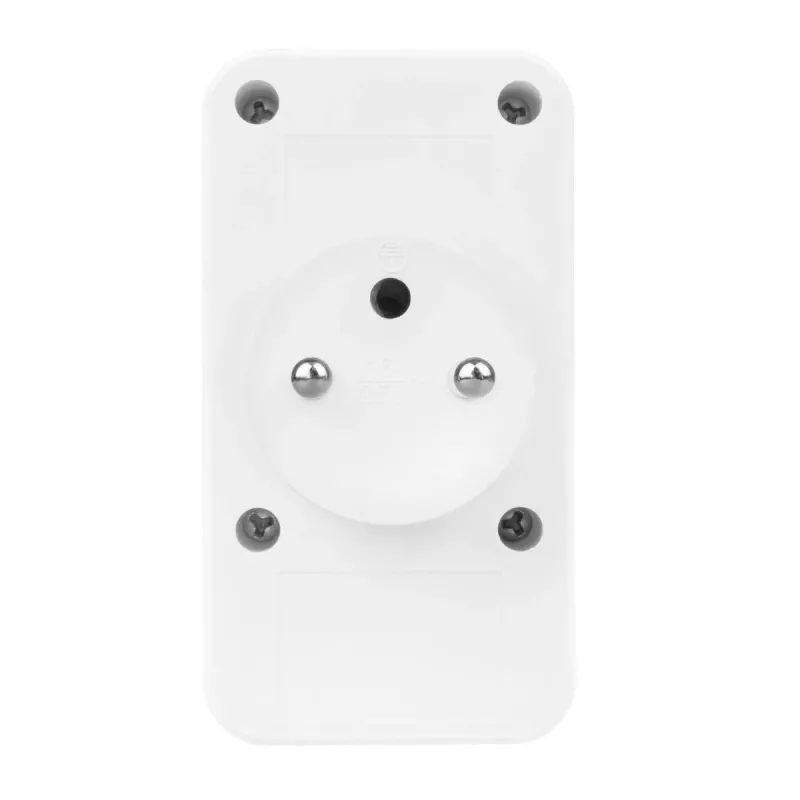 Power splitter MACLEAN MCE249 F/W — 2x mains sockets (16A + 6A) and 4x USB (2x A, 2x C PD 20W)