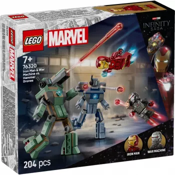 Construction Toy LEGO Marvel Super Heroes Iron Man War Machine set 76320, 204 pieces, 2 minifigures, 100 mm height
