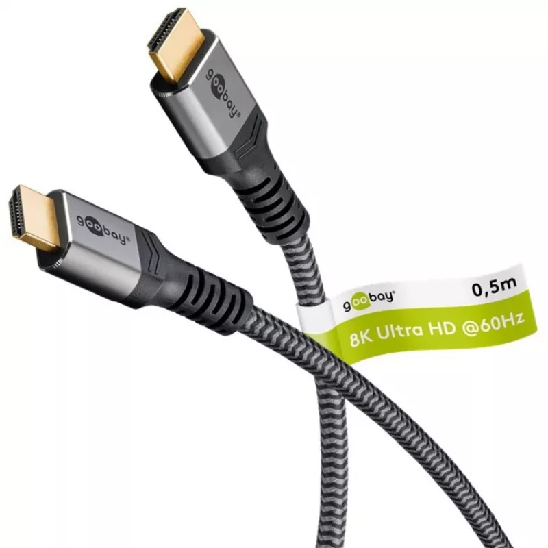 Goobay 64999 HDMI-Cable 0,5 m HDMI Type A (Standard) Grey (64999)
