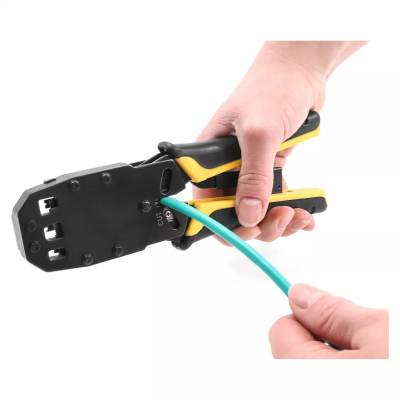 DeLOCK Universal Crimping Tool with wire stripper for 10P 8P 6P 4P modular plugs