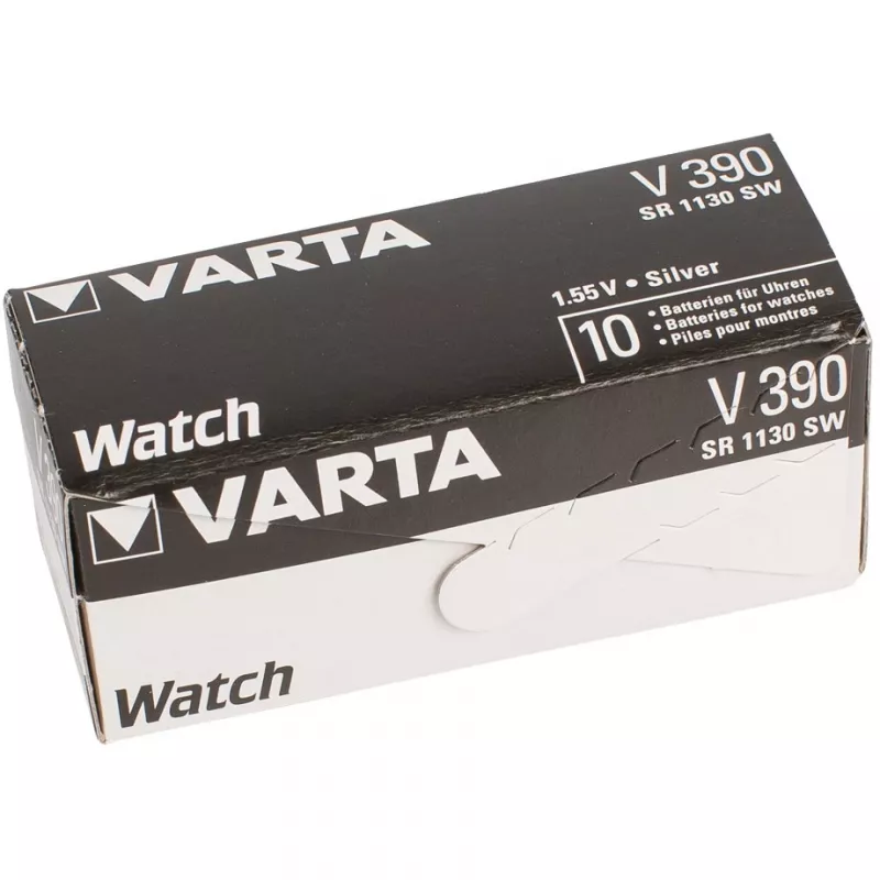 VARTA Silver-Oxid Uhrenzelle, V390 (SR54), 1,55 Volt, 80 mAh (00390 101 401)