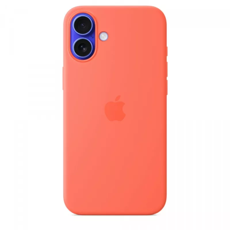 iPhone 16 Plus Silicone Case with MagSafe - Tangerine