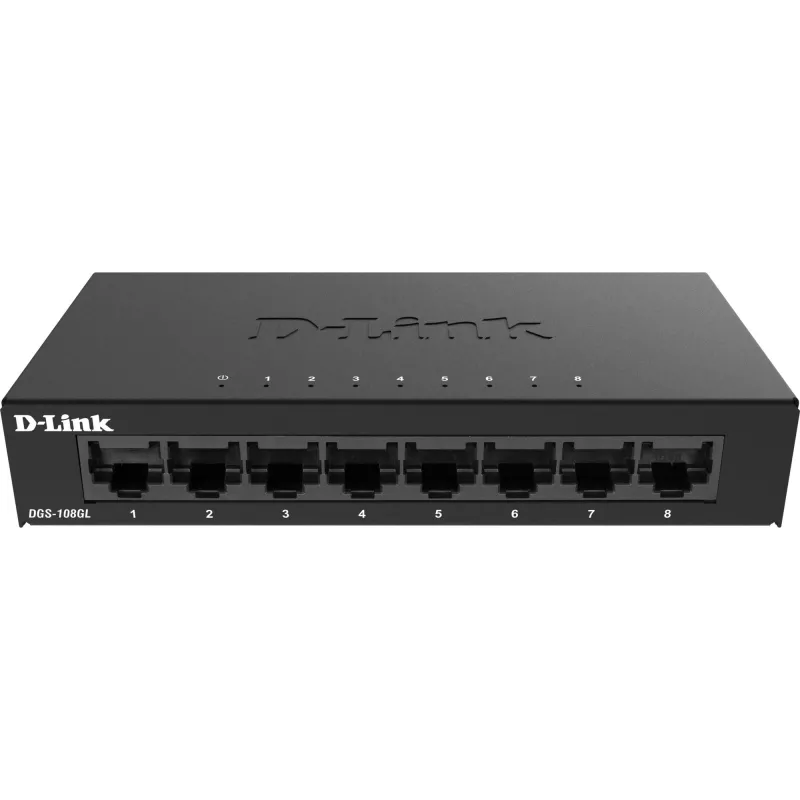 D-Link DGS-108GL Unmanaged Gigabit Ethernet (10/100/1000) Black