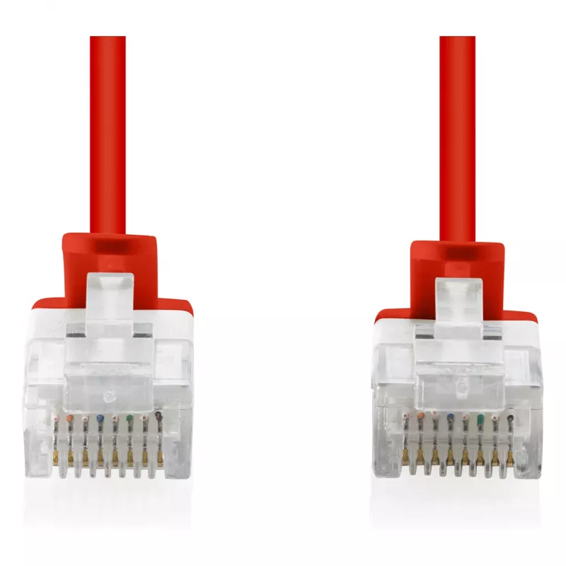 Patch cable DIGITUS CAT6 U-UTP Slim, 1.5 m, red, pack of 10
