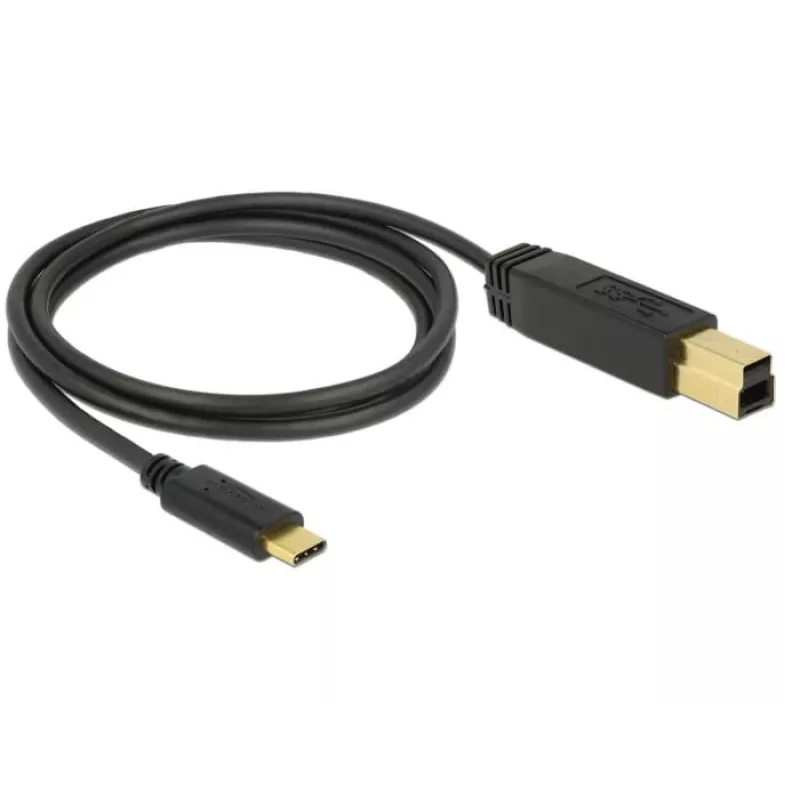USB Cable DeLOCK 83675 USB 3.2 Gen 2 1m USB C USB B Black