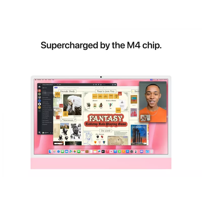 iMac 24 Retina 4.5k Display M4, Pink, M4 (10-CPU/10-GPU), 24GB, 512GB, standard glass, Touch ID, German, Gigabit Ethernet, Magic Mouse, MD2U4D/A