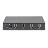 DIGITUS USB-Hub 4-Port 3.0->4xA3.0 industrial line black