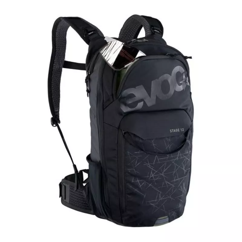 Cycling backpack EVOC Stage Black Nylon 12L 2L hydration