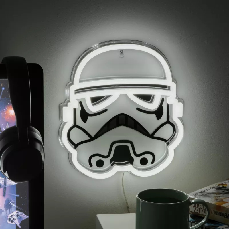 Wall-mountable LED neon light Paladone Stormtrooper model PP14595SWVN, decorative Star Wars lighting