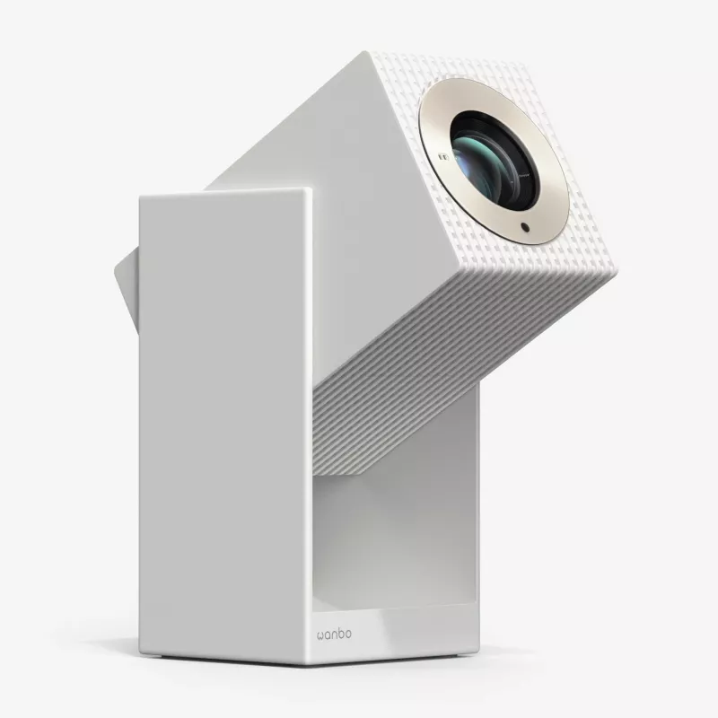 Projector WANBO Cube 2 Pro 500 ANSI Android TV 11 — compact smart home projector, white