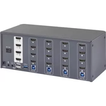 SpeaKa Professional 4 Port HDMI Multi Display KVM Switch 4x4 KVM-Konsole 3840 x 2160 (SP-13389140)