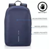 Casual backpack XDDESIGN Bobby Soft with 15.6 inch laptop compartment, 16 L, navy, PET