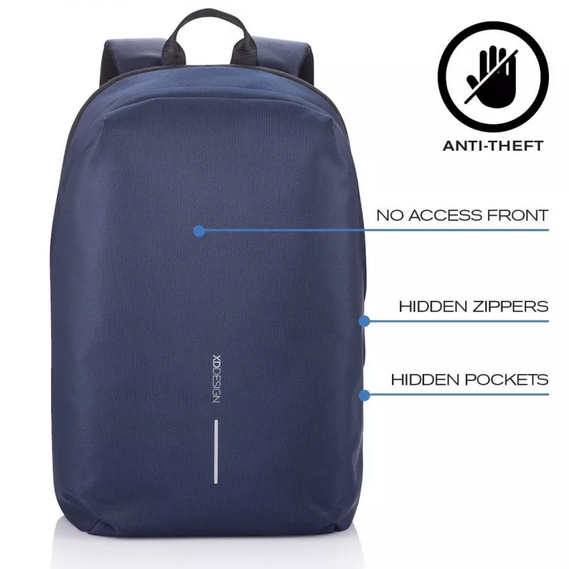Casual backpack XDDESIGN Bobby Soft with 15.6 inch laptop compartment, 16 L, navy, PET