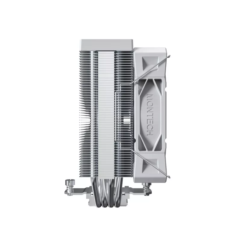 CPU air cooler Montech NX400, 120 mm fans, White, dimensions 156×74×120 mm, TDP 270 W
