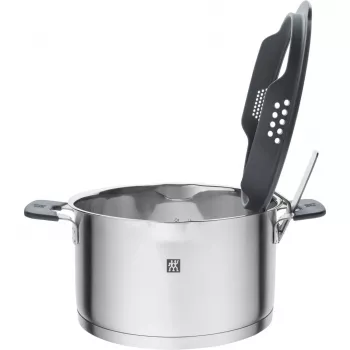 ZWILLING stainless steel pan set SIMPLIFY 5 pcs — dishwasher & oven safe, glass lids, suitable for ceramic hobs