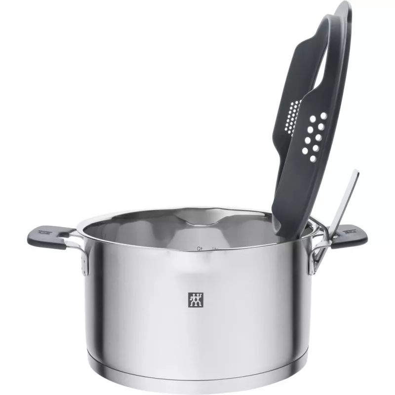 ZWILLING stainless steel pan set SIMPLIFY 5 pcs — dishwasher & oven safe, glass lids, suitable for ceramic hobs
