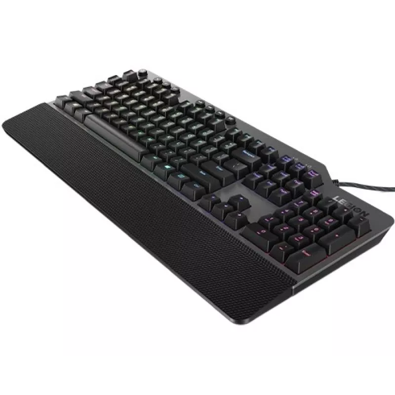 Mechanical gaming keyboard Lenovo Legion K500 — full-size 104-key USB, QWERTY US English, RGB backlight, grey/black
