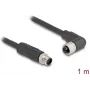 DeLOCK 80523 sensor/actuator cable 1 m RST M12 Black
