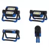 Work light RealPower 463617 floodlight, LED 10 W, 2 bulbs, battery AA, IPX2, black