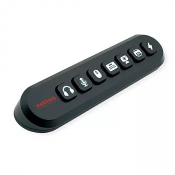 ROLINE USB 3.2 Gen 1 Hub, 7-way, replaceable buttons, Type-A-Connection Cable