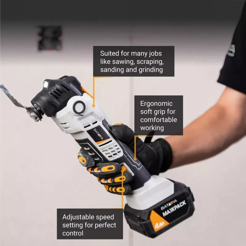 Batavia B.V. | 18V Cordless Anti-Vibration Multitool - Without Battery and Charger