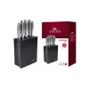 Kitchen Knife GERLACH Set of 5 in Block Modern Black