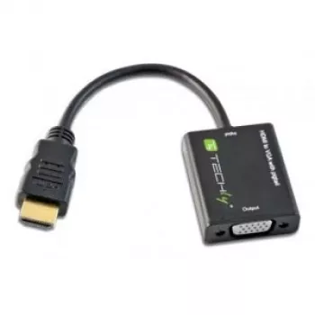 Techly IDATA-HDMI-VGA2 video cable adapter VGA (D-Sub) Black