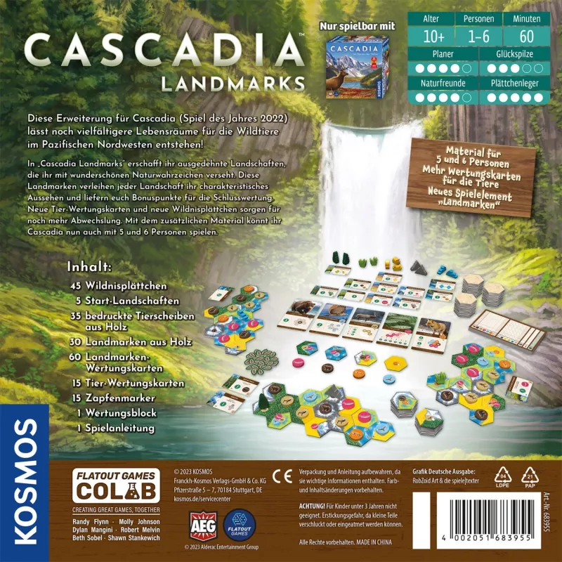 Kosmos Cascadia Landmarks 60 min Board game Family