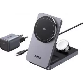 Wireless charger UGREEN 3-in-1 25W model 45025 for phone, earbuds and smartwatch
