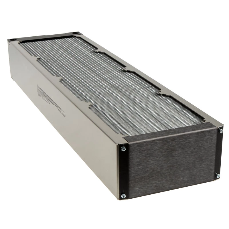 Radiator Aqua-Computer airplex radical 4/480 — Aluminium/Copper/Stainless steel, 520×140×73 mm
