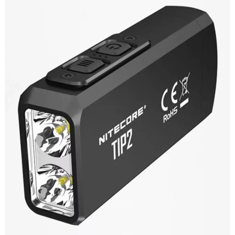 Hand flashlight Nitecore TIP2 — 720 lm, Lithium‑Ion, 55 h runtime, 38.3 g, Black