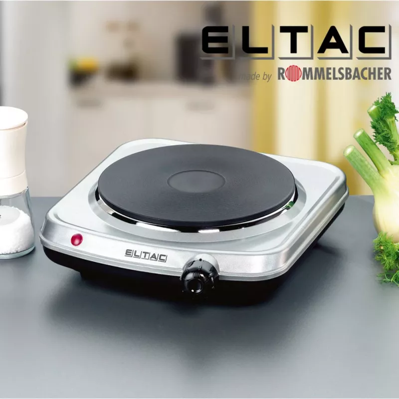 Hot Plate Rommelsbacher ELTAC EK 18 — single-burner, 1500 W, silver metallic