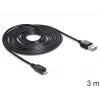 USB Cable DeLOCK EASY-USB 2.0-A - USB 2.0 micro-B 3m