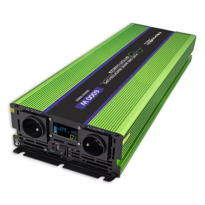Car inverter Qoltec Monolith 6000 W Green 12 V