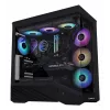 PC Case Lian Li Vector V100 Midi Tower — Black with Transparent Panel, supports 3×120mm side + 1×120mm rear fans, 3.5 inch HDD, 2.5 inch SSD, 235.5×446×484.6 mm
