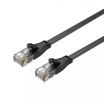 Unitek Ethernet cable Cat6 UTP RJ45 5 m, black, solid conductor, 250 MHz, gold-plated contacts
