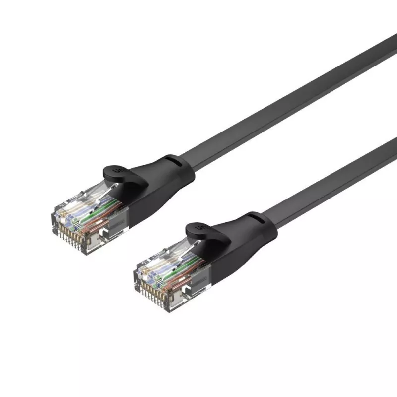 Unitek Ethernet cable Cat6 UTP RJ45 5 m, black, solid conductor, 250 MHz, gold-plated contacts