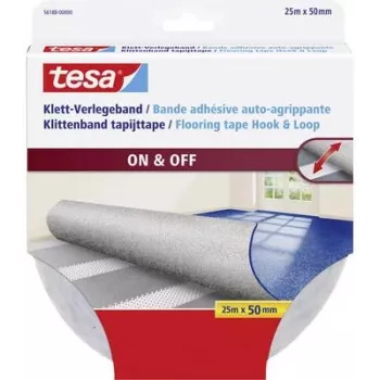 Hook and Loop Tape Tesa 56188 — 25 m length, 50 mm width, reusable fastening tape
