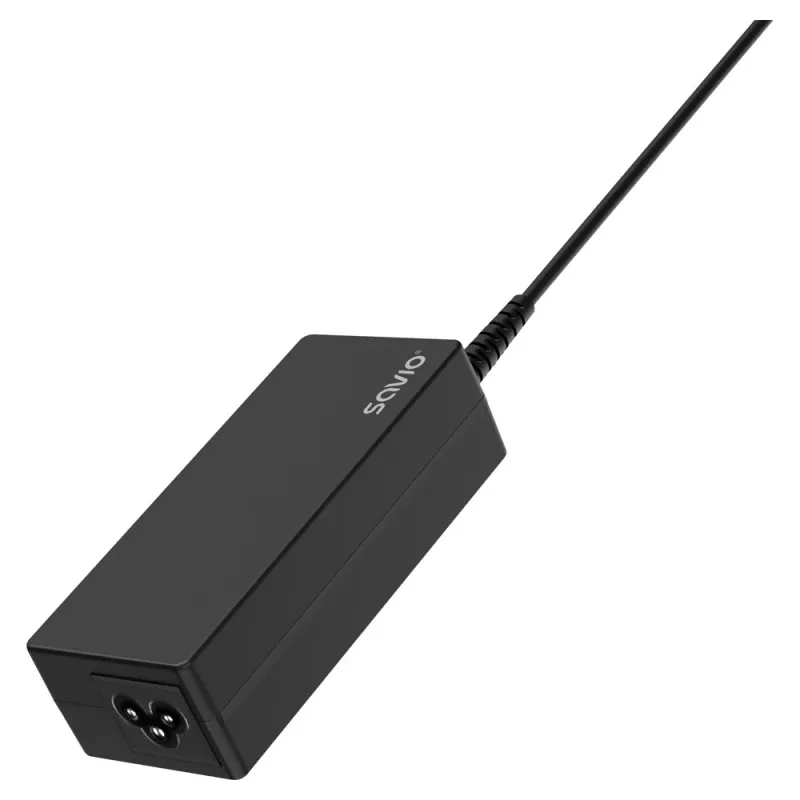 Indoor AC charger SAVIO ZA-01, 65W USB‑C PD 3.0, 100–240V input, single port, black