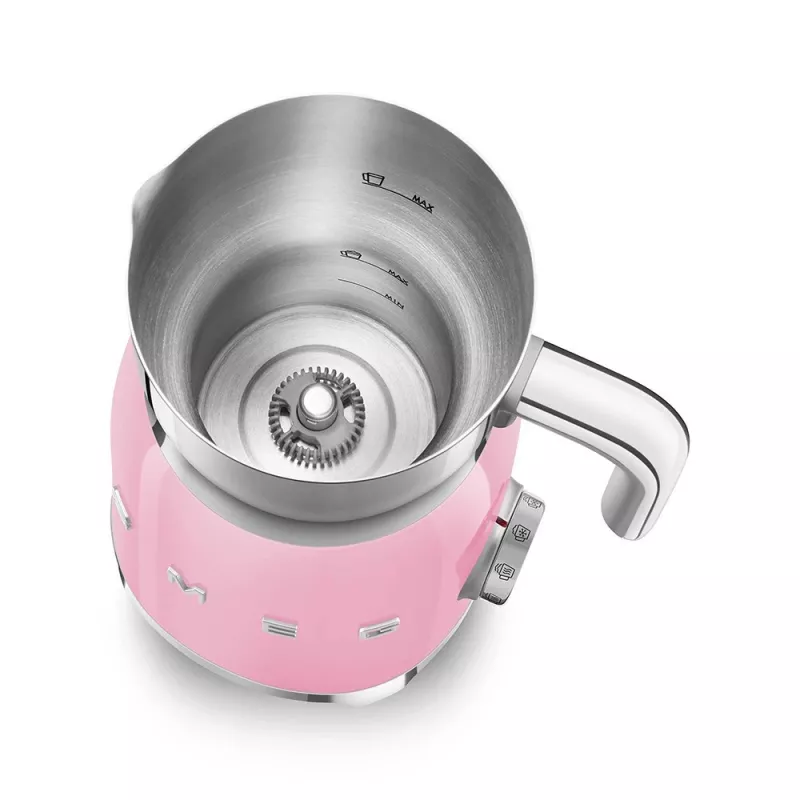 Automatic milk frother Smeg MFF11PKEU Rose Stainless steel 500W