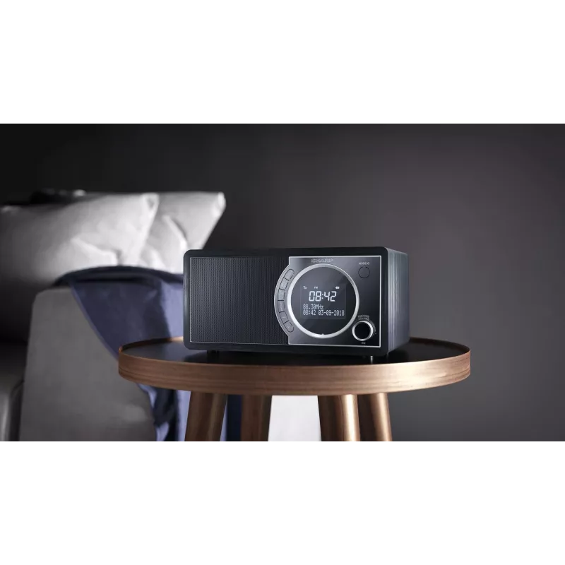Sharp DR-450 Digital Radio - Black, Personal, Digital, DAB, DAB+, FM, 87.5 - 108 MHz, 174.928 - 239.2 MHz, 3 W