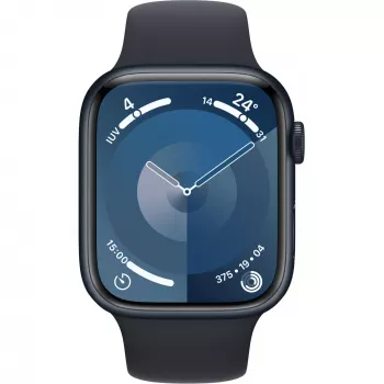 APPLE Watch Series 9 GPS + Cellular 45mm Midnight Aluminium Case with Midnight Sport Band - M/L (MRMD3QF/A)