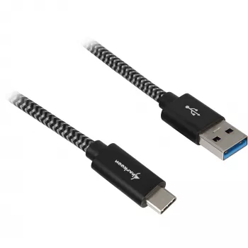 Sharkoon USB 3.2 Gen 2 Cable USB-A Plug> USB-C black/Grey 1 Meter - Cable - Digital/Data