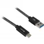 Sharkoon USB 3.2 Gen 2 Cable USB-A Plug> USB-C black/Grey 1 Meter - Cable - Digital/Data