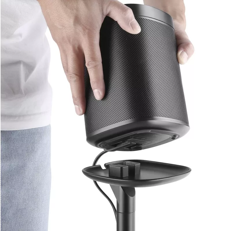 Floor stand holder MACLEAN MC-841 for one Sonos speaker, adjustable height, stable base