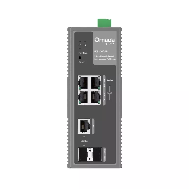 TP-Link IES206GPP network switch Managed Gigabit Ethernet (10/100/1000) Power over Ethernet (PoE) Black