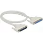 Serial cable DELOCK 86910 — D-Sub 37‑pin to D-Sub 37‑pin, beige, 0.5 m